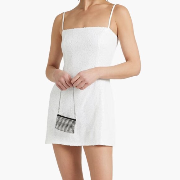 White Sequin Mini Dress - Picture 1 of 6